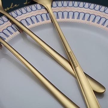 Gold Long Handle Spoon Set – Elegant Coffee & Cocktail Stirrers