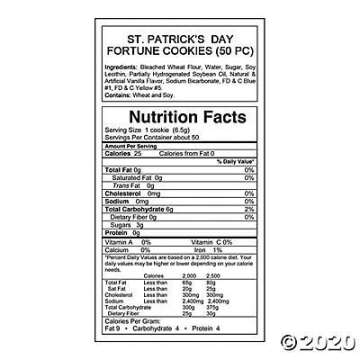 Fun Express St. Patrick's Day Fortune Cookies Bulk - Delicious Green 50 Bulk Cookies Individually Wr...