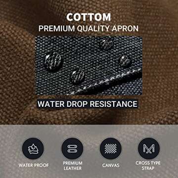 carrotez Adjustable Over sized Plus Size Canvas Apron with Pockets Men and Women Aprons