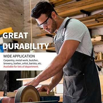 carrotez Adjustable Over sized Plus Size Canvas Apron with Pockets Men and Women Aprons