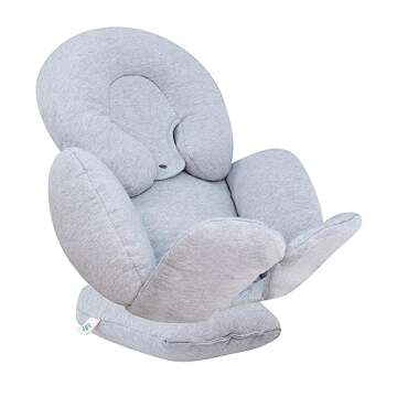 JYOKO Kids Reducer Cushion Infant Head & Baby Body Support Antiallergic 100% Cotton (Head, Body and Back Support, Grey Stone) 3 Parts