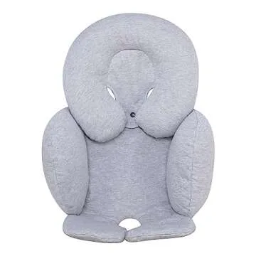 JYOKO Kids Reducer Cushion Infant Head & Baby Body Support Antiallergic 100% Cotton (Head, Body and Back Support, Grey Stone) 3 Parts
