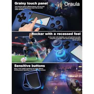 Oraula Wireless Controller for PS4 with Dual Vibration