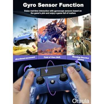 Oraula Wireless Controller for PS4 with Dual Vibration