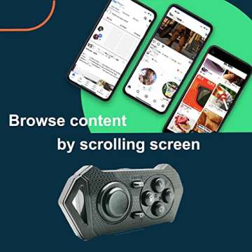 Bluetooth Kindle Page Turner Remote for iPad - Can Also be Tiktok Remote, Camera Remote, Music Remote and Powerpoint Remote Clicker for iPhone，Gifts for Him
