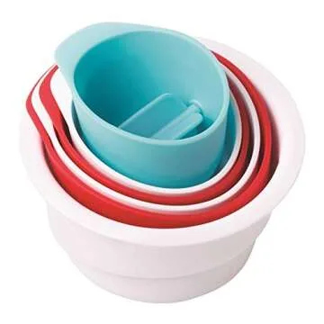 Ubbi Lighthouse Stacking Cups Bath Toys, Includes 6 Cups, Toddler Bathtub Toys, Dishwasher Safe Toddler Toys