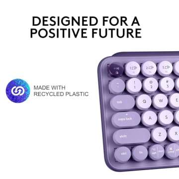 Logitech POP Keys Mechanical Wireless Keyboard with Customizable Emoji Keys, Durable Compact Design, Bluetooth or USB Connectivity, Multi-Device, OS Compatible - Cosmos (Renewed)