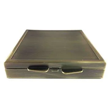 Classic Brass Travel Pill Box Case - Stylish & Functional