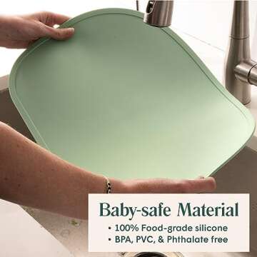 Simka Rose Baby Placemat - Non-Slip Silicone for Toddlers