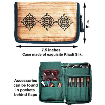 Luxury Lantern Moon Knitting Needle Set in Silk Case