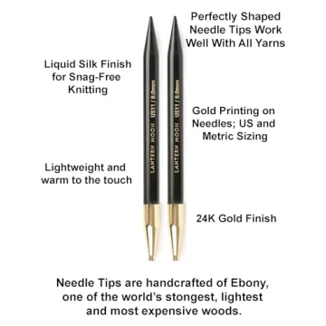 Luxury Lantern Moon Knitting Needle Set in Silk Case