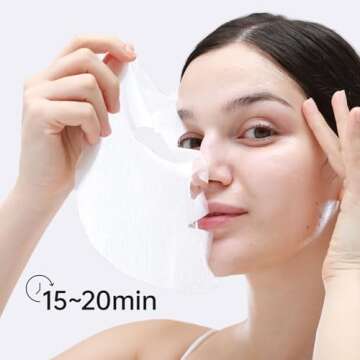 +WIS+ Intensive Hydrating Face Masks 24 EA with Hyaluronic Acid Serum for Dry Skin, Collagen Facial Mask to Pore Minimizing, Elasticity Improvement and Repair Dehydrated Skin, Safe on Sensitive Skin