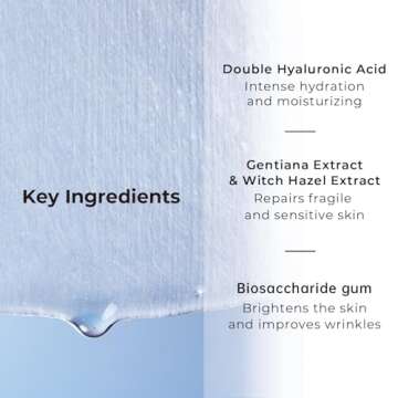 +WIS+ Intensive Hydrating Face Masks 24 EA with Hyaluronic Acid Serum for Dry Skin, Collagen Facial Mask to Pore Minimizing, Elasticity Improvement and Repair Dehydrated Skin, Safe on Sensitive Skin