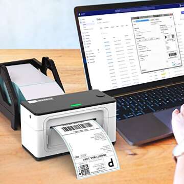 MUNBYN Thermal Label Holder - Dual Roll and Fan-Fold Capacity