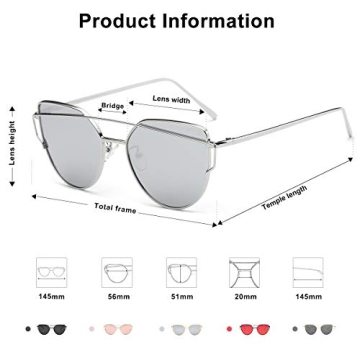 SOJOS Cat Eye Sunglasses Women Stylish UV400