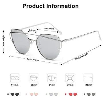 SOJOS Cat Eye Sunglasses Women Stylish UV400
