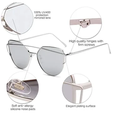 SOJOS Cat Eye Sunglasses Women Stylish UV400