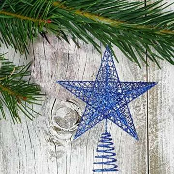 BinaryABC Glittering Christmas Tree Topper Star 20cm