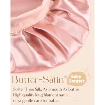 YANIBEST 2 PCS Baby Bonnet Silk Satin Bonnet for Kids Sleeping Cap Curly Natural Hair Silk Bonnets f...