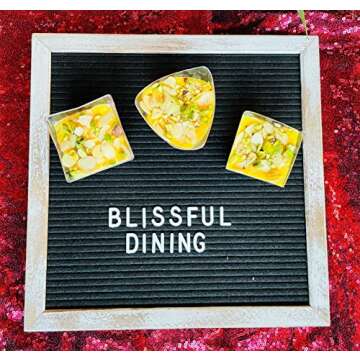 Blissful Dining BLISSFUL DINING 50 Counts 3oz Square Clear Plastic Dessert Cups with 50 Counts Clear Plastic Spoons. (3 Ounces, 50 Serving Cups and Spoons), 3 oz