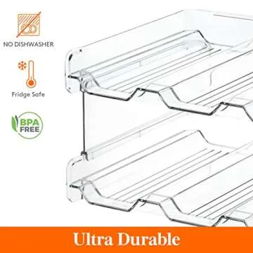 Lifewit Stackable Water Bottle Organizer - 12 Bottle Holder