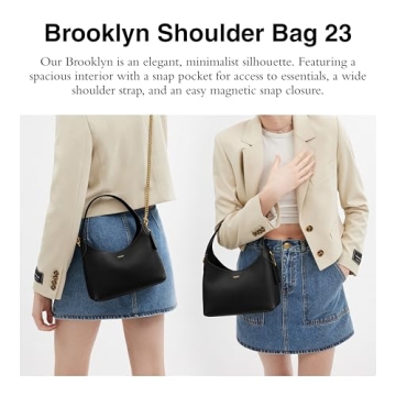 Elegant Coach Brooklyn Shoulder Bag 23 - Black Leather