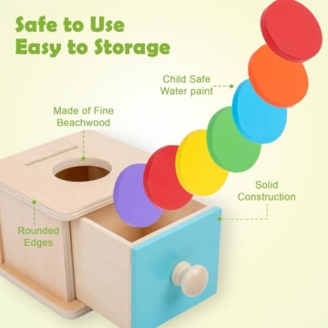 Adena Montessori Coin Box for Baby Learning Fun