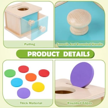 Adena Montessori Coin Box for Baby Learning Fun