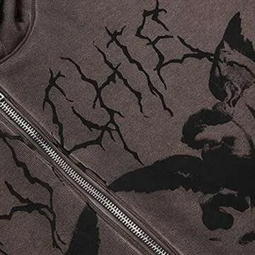 KOSUSANILL Y2k Zip Up Hoodie for Women Stylish Vintage