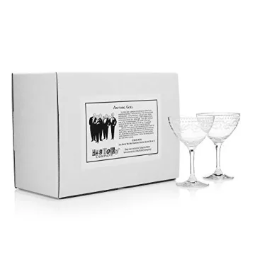 Elegant Crystal Champagne Cocktail Coupes - Perfect Gift Set