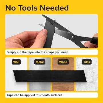 X-bet MAGNET Flexible Magnetic Tape (10 feet x 1/2 inch) - Magnetic Strip with Strong Self Adhesive - Ideal Magnetic Roll for Craft and DIY Projects - Sticky Magnets for Fridge and Dry Erase Board