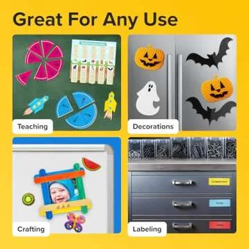 X-bet MAGNET Flexible Magnetic Tape (10 feet x 1/2 inch) - Magnetic Strip with Strong Self Adhesive - Ideal Magnetic Roll for Craft and DIY Projects - Sticky Magnets for Fridge and Dry Erase Board