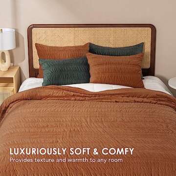 EverGrace Velvet Quilt Queen Size, Luxury Bedding Set, Ultra Soft Ruched Sets, Lightweight Comforter...