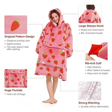 Narecte Oversized Blanket Hoodie - Cozy Gift for Women