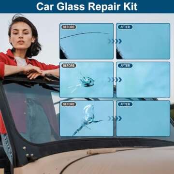 Windshield Crack Repair Kit 2025 Upgrade Glass Repair Liquid for Chips and Cracks