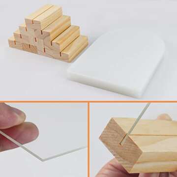 Bercoor 10 Pack Acrylic Arch Sign & Wood Stands