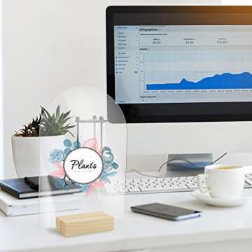 Bercoor 10 Pack Acrylic Arch Sign & Wood Stands