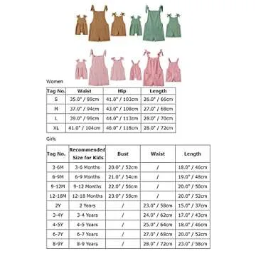 AWIBMK Mommy and Me Dresses Outfits Solid Color Family Matching Romper Shorts Jumpsuit Overall Bowknot Decor Sleeveless Spaghetti Straps Summer Casual Clothes for Mother and Daughter Pink 6-7 Years