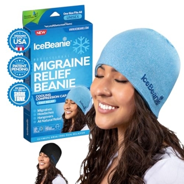 IceBeanie Migraine Relief Cap - Extended Cooling Gel for Headache Relief