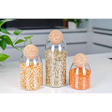 Stylish LILYFISH Glass Canisters Set for Kitchen Use