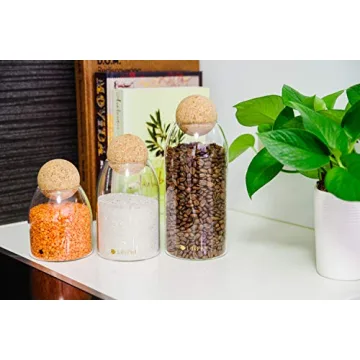 Stylish LILYFISH Glass Canisters Set for Kitchen Use