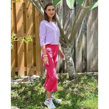 Promover Capri Leggings for Women Wide Leg Capris with Pockets Stretchy Yoga Workout Casual Travel S...