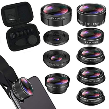 KEYWING 9 in 1 Phone Camera Lens Kit for Smartphones