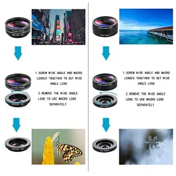 KEYWING 9 in 1 Phone Camera Lens Kit for Smartphones