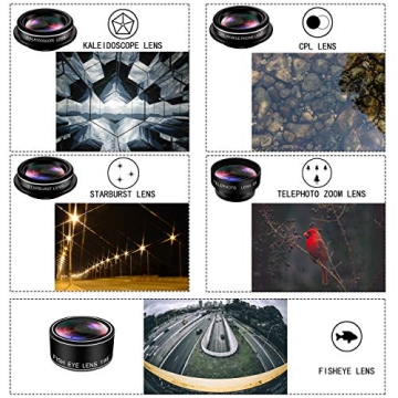 KEYWING 9 in 1 Phone Camera Lens Kit for Smartphones