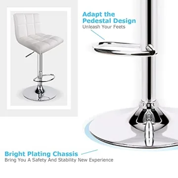 Affordable Adjustable Swivel Bar Stools Set of 2