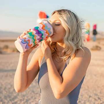 Swig Life 32oz Insulated Tumbler, Travel Coffee Tumbler with Lid, Cup Holder Friendly Travel Coffee Mug, Stainless Steel Thermos with Lid (Home Fir the Holidays)