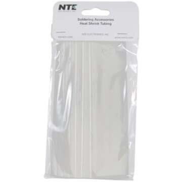 NTE Electronics 47-21006-CL Heat Shrink Tubing, Thin Wall, 2:1 Shrink Ratio, 1" Diameter, 6" Length,...