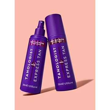 Tanologist Express Self Tan Water, Extra Dark - Hydrating Sunless Tanning Water, Vegan and Cruelty Free, 6.76 Fl Oz