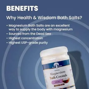 Health and Wisdom Magnesium Bath Salt - Premium Relaxation Crystals